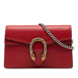 Gucci AB Gucci Red Calf Leather Mini Dionysus Crossbody Italy