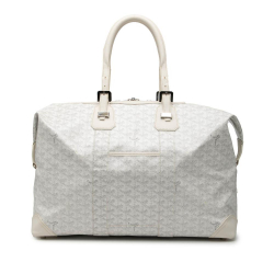 Goyard B Goyard White Coated Canvas Fabric Goyardine Boeing 45 France