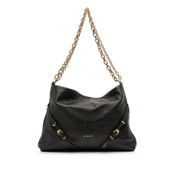 Givenchy AB Givenchy Black Calf Leather Medium Voyou Chain Crossbody Italy