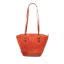 Loewe B LOEWE Red Calf Leather Velazquez Twist Shoulder Bag Spain