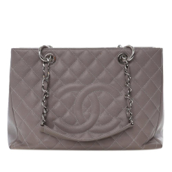 Chanel B Chanel Gray Caviar Leather Leather Caviar Grand Shopping Tote France