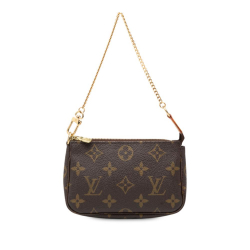 Louis Vuitton AB Louis Vuitton Brown Monogram Canvas Fabric Monogram Mini Pochette Accessoires France