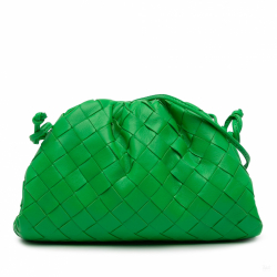 Bottega Veneta Clutch Nappa Leather Intrecciato Bag Green