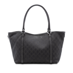 Gucci AB Gucci Brown Dark Brown Denim Fabric GG Joy Tote Italy