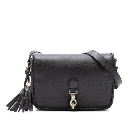 Gucci B Gucci Black Calf Leather Marrakech Crossbody Italy