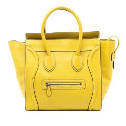 Celine B Celine Yellow Calf Leather Mini skin Luggage Tote Italy