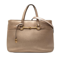 Gucci B Gucci Gold Calf Leather Bright Bit Satchel Italy