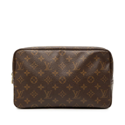 Louis Vuitton B Louis Vuitton Brown Monogram Canvas Fabric Monogram Trousse Toilette 28 France