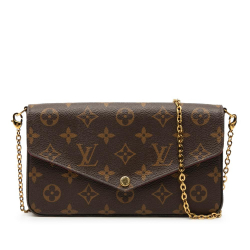 Louis Vuitton AB Louis Vuitton Brown Monogram Canvas Fabric Monogram Pochette Felicie Spain