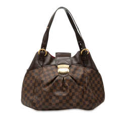 Louis Vuitton B Louis Vuitton Brown Damier Canvas Fabric Damier Ebene Sistina GM Spain