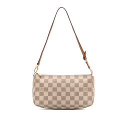 Louis Vuitton B Louis Vuitton White Damier Canvas Canvas Damier Azur Pochette Accessoires Spain