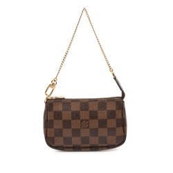 Louis Vuitton AB Louis Vuitton Brown Damier Canvas Canvas Damier Ebene Mini Pochette Accessoires France