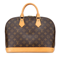 Louis Vuitton B Louis Vuitton Brown Monogram Canvas Fabric Monogram Alma PM France