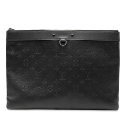 Louis Vuitton B Louis Vuitton Black Calf Leather Monogram Shadow Discovery Pochette Spain