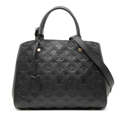 Louis Vuitton AB Louis Vuitton Black Monogram Empreinte Leather Montaigne MM France