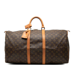 Louis Vuitton B Louis Vuitton Brown Monogram Canvas Fabric Monogram Keepall 55 France
