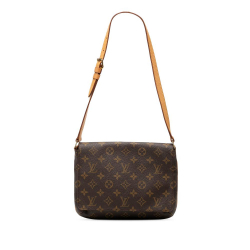 Louis Vuitton B Louis Vuitton Brown Monogram Canvas Fabric Monogram Musette Tango Short Strap France