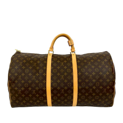 Louis Vuitton B Louis Vuitton Brown Monogram Canvas Fabric Monogram Keepall 60 France