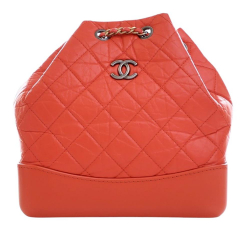 Chanel AB Chanel Red Calf Leather Small Aged skin Gabrielle Backpack Italy
