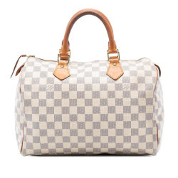 Louis Vuitton B Louis Vuitton White Damier Canvas Fabric Damier Azur Speedy 30 France