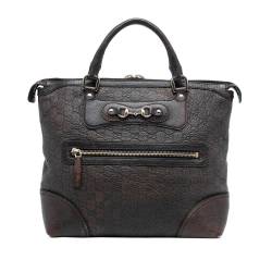 Gucci AB Gucci Brown Dark Brown Calf Leather Guccissima Catherine Tote Italy