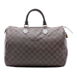 Louis Vuitton B Louis Vuitton Brown Damier Canvas Fabric Damier Ebene Speedy 35 France