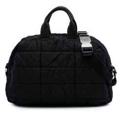 Prada B Prada Black Nylon Fabric Tessuto Bomber Travel Bag Italy