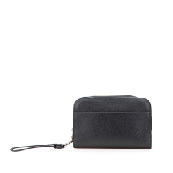 Louis Vuitton B Louis Vuitton Black Taiga Leather Leather Taiga Baikal France