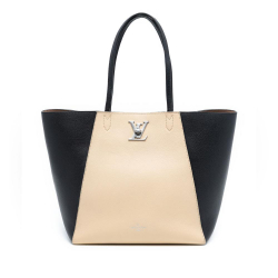 Louis Vuitton B Louis Vuitton Brown Beige Calf Leather LockMe Cabas France