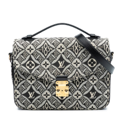 Louis Vuitton B Louis Vuitton Black Canvas Fabric Monogram Jacquard Since 1854 Pochette Metis Italy