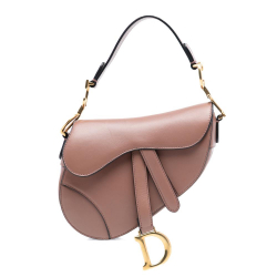 Christian Dior AB Dior Brown Nude Calf Leather Mini Smooth skin Saddle Bag Italy