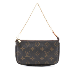 Louis Vuitton B Louis Vuitton Brown Monogram Canvas Fabric Monogram Mini Pochette Accessoires France