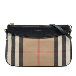 Burberry B Burberry Brown Light Brown with Black Canvas Fabric House Check Peyton Crossbody China