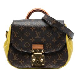 Louis Vuitton B Louis Vuitton Brown with Yellow Monogram Canvas Fabric Monogram Eden PM France