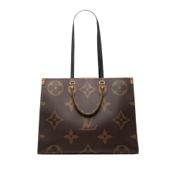 Louis Vuitton B Louis Vuitton Brown Monogram Canvas Fabric Monogram Reverse Giant OnTheGo GM France