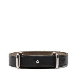 Hermès AB Hermès Black Calf Leather Swift Api II Double Tour Bracelet France