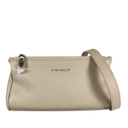 Givenchy AB Givenchy Brown Beige Goatskin Leather Mini Pandora Box Crossbody France