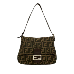 Fendi AB Fendi Brown Canvas Fabric Zucca Mamma Forever Italy