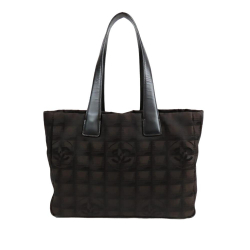 Chanel AB Chanel Brown Dark Brown Nylon Fabric New Travel Line Tote Italy