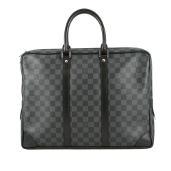 Louis Vuitton B Louis Vuitton Black Damier Canvas Fabric Damier Graphite Porte Documents Voyage PM France