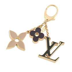 Louis Vuitton AB Louis Vuitton Gold Gold Plated Metal Fleur de Monogram Bag Charm Italy