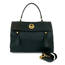 Saint Laurent B Saint Laurent Black Calf Leather Medium Muse Two Satchel France