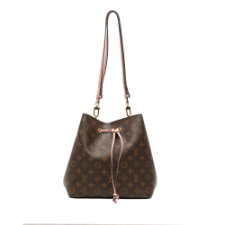 Louis Vuitton B Louis Vuitton Brown with Pink Light Pink Monogram Canvas Fabric Monogram Neonoe MM France