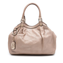 Gucci B Gucci Pink Rose Gold Calf Leather Medium skin Sukey Tote Italy