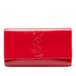 Saint Laurent B Saint Laurent Red Patent Leather Leather Patent Belle Du Jour Clutch Italy
