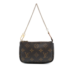 Louis Vuitton AB Louis Vuitton Brown Monogram Canvas Fabric Monogram Mini Pochette Accessoires France
