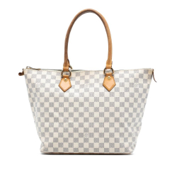 Louis Vuitton B Louis Vuitton White Damier Canvas Fabric Damier Azur Saleya MM France