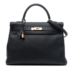 Hermès B Hermès Black Calf Leather Togo Kelly II Retourne 35 France
