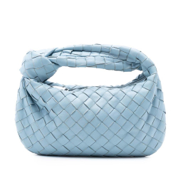 Bottega Veneta B Bottega Veneta Blue Light Blue Nappa Leather Leather Mini Nappa Intrecciato Jodie Italy