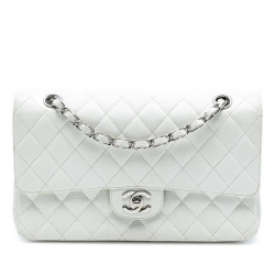 Chanel B Chanel White Off White Caviar Leather Leather Medium Classic Caviar Double Flap France